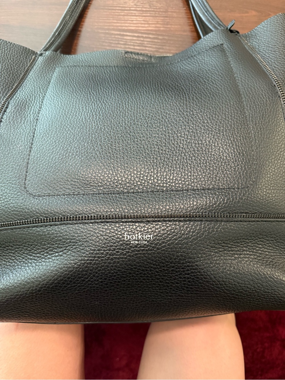 Botkier Black Pebbled Leather Tote